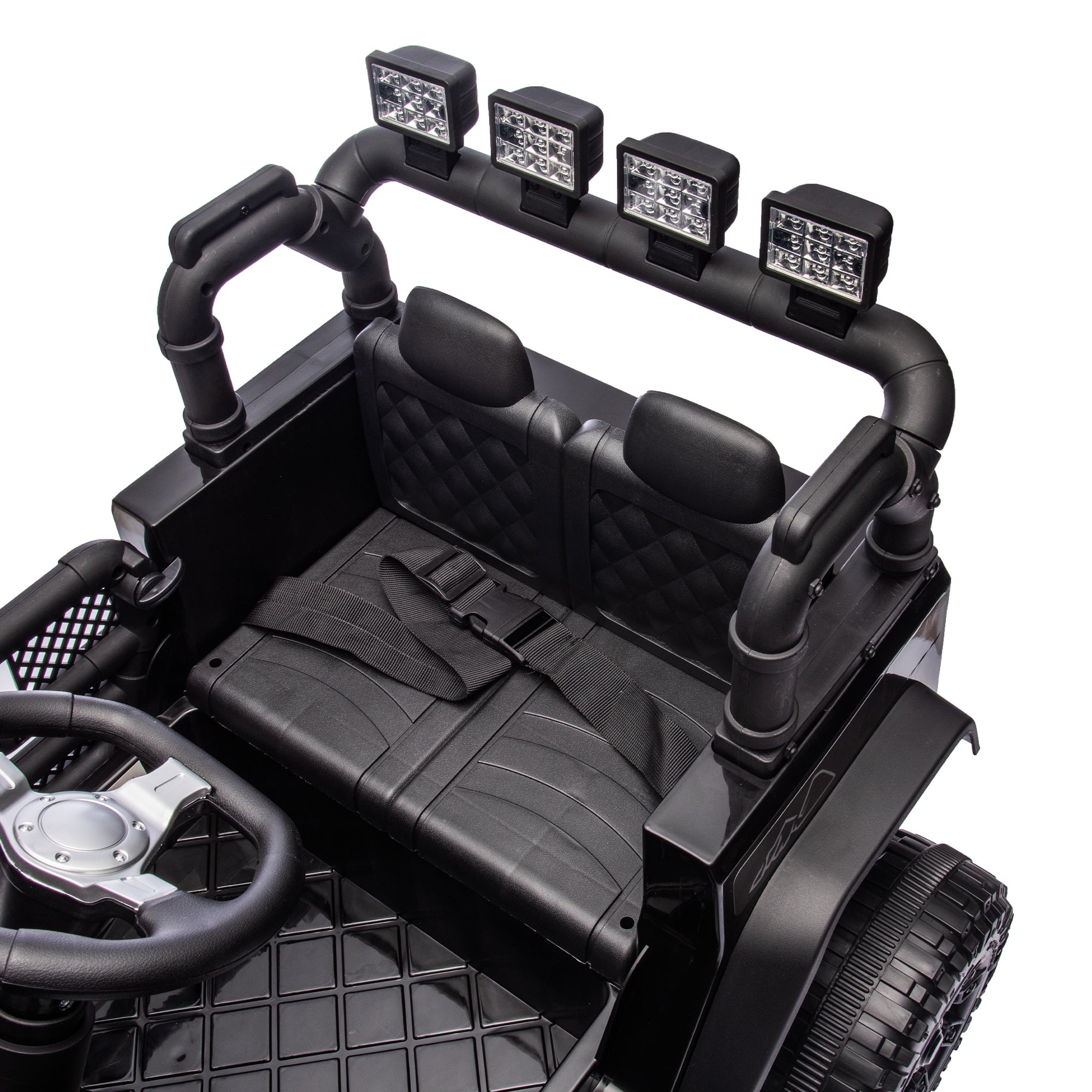 iYofe 24V Powered Ride on Cars for Toddlers, Ride on Truck for kids Boys Girls Gifts 2-5, Ride on Toys with Remote Control, Bluetooth, Music, LED Light, MP3 Player, 4 Wheel Suspension, Black