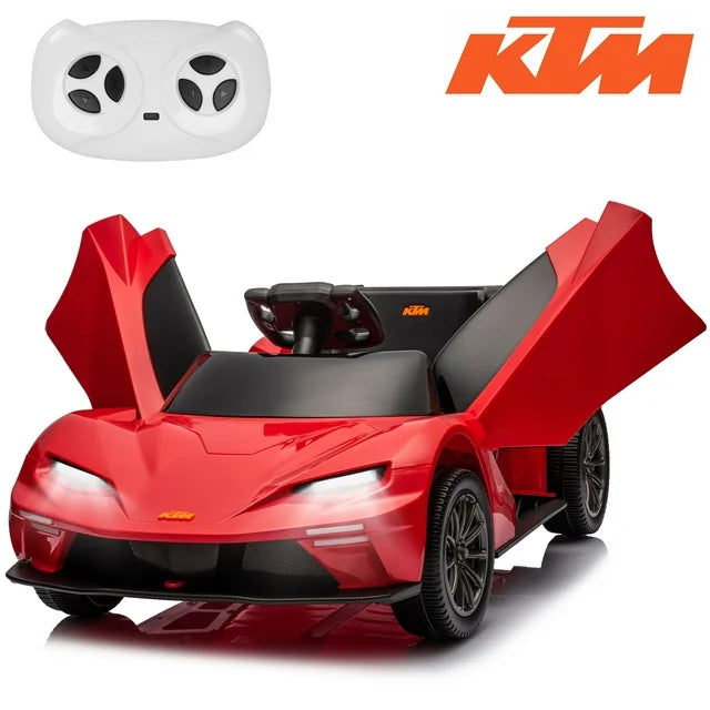 KTM Ride on Car for Kids, 12V Powered Ride on Toy with Remote Control, Music, USB, MP3, Bluetooth, LED Lights, Electric Vehicles for 3-6 Years OldBoys Girls, Green