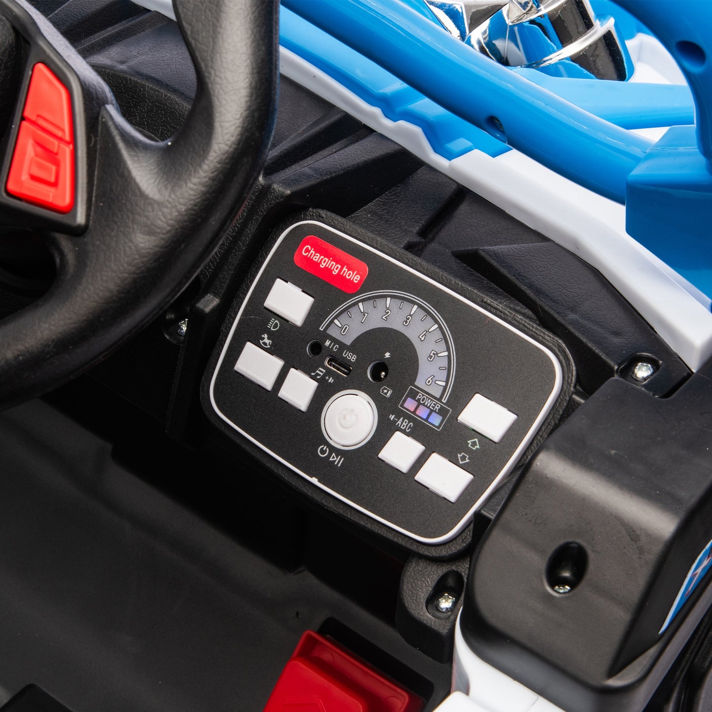 iYofe 12V Powered Ride on Car UTV, Kids Ride on Toys for Toddlers Ages 3-5, Ride on Vehicles with Remote Control, Bluetooth, Music, 4 Wheels Suspension, Electric Cars for Kids Boys Girls, Blue