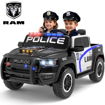 iYofe Ram 24V Ride on Car 2 Seater, Ram 1500 RHO Battery Powered Electric Car Truck with 4 Wheels, Ride on Toy with Remote Control for Big Kids Toddlers 3-8 Boys Girls, Bluetooth & Trunk