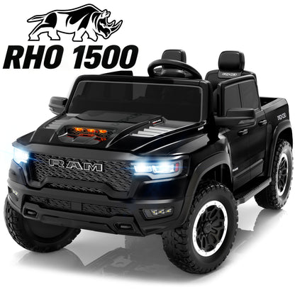 iYofe Ram 24V Ride on Car 2 Seater, Ram 1500 RHO Battery Powered Electric Car Truck with 4 Wheels, Ride on Toy with Remote Control for Big Kids Toddlers 3-8 Boys Girls, Bluetooth & Trunk