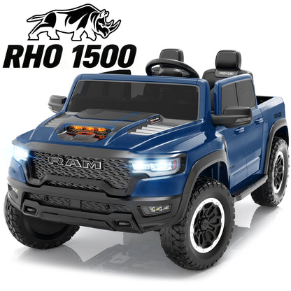 iYofe Ram 24V Ride on Car 2 Seater, Ram 1500 RHO Battery Powered Electric Car Truck with 4 Wheels, Ride on Toy with Remote Control for Big Kids Toddlers 3-8 Boys Girls, Bluetooth & Trunk
