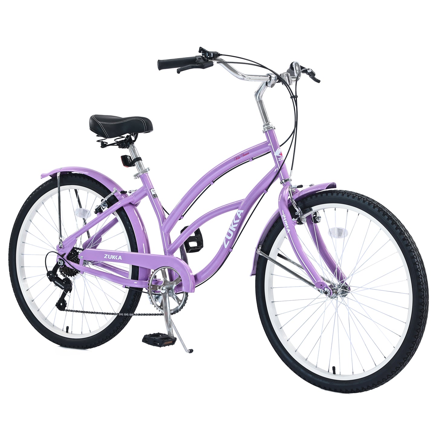 iYofe 26 inch Beach Cruiser Bike for Women Shimano 7 Speed Womens Bike, 85% Assembled, Womens Bike