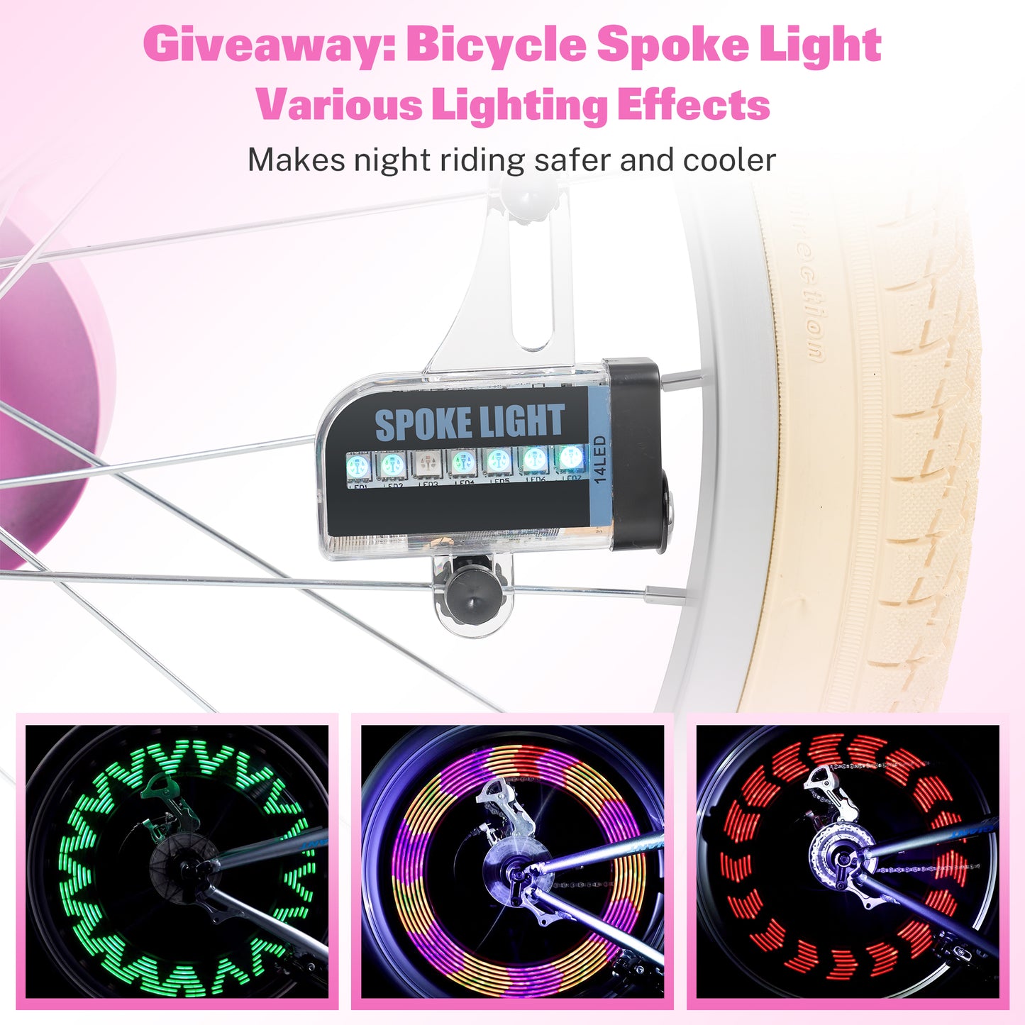 Girls Bike 20inch with Basket and Backseat, Kids Bicycle for 7-10 Years Old, Single Speed