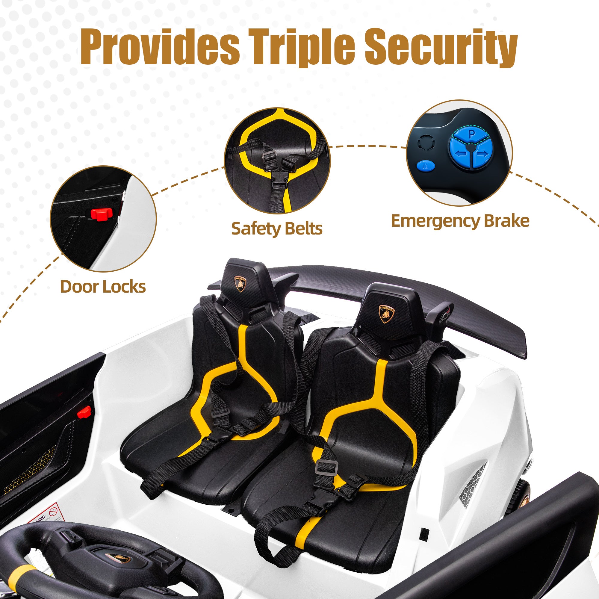 Lamborghini 24V Ride on Car for Big Kids, Lamborghini Huracan Battery Powered Ride on Toy with Remote Control, Electric Car for Kids Toddlers 3-8, 4 Wheelers Car w/ Bluetooth & Light, 360° Spin, Pink