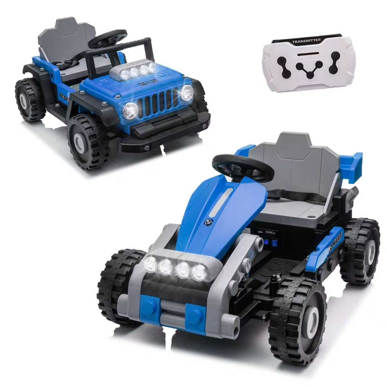 12V Kids Ride On Building Block Car with Remote Control, 2 in 1 Electric Power Ride On Car for Toddlers, Electric Vehicle with Four Wheel Suspension, Bluetooth, Ride On Toy for Boys Girls 2-4, Red