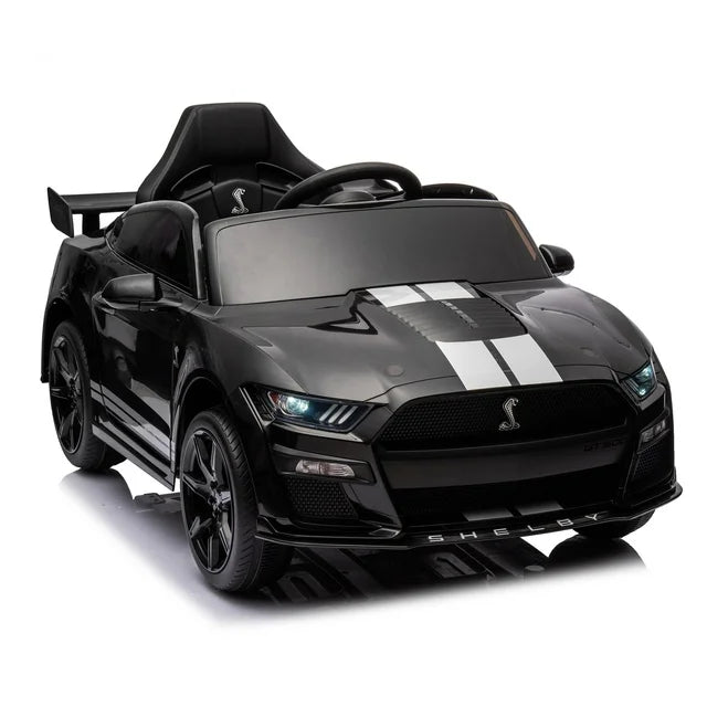 12V Powered Ride on Car for Kids, Ford Mustang Shelby GT500 Electric Ride on Toy with Parental Remote Control, MP3 Player, LED Lights, Kids Electric Cars Vehicle for 3-6 Years Old Boys Girls Gift