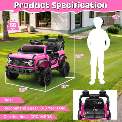 iYofe 12V Ford Bronco Blaze 12V Electric Ride-On Car