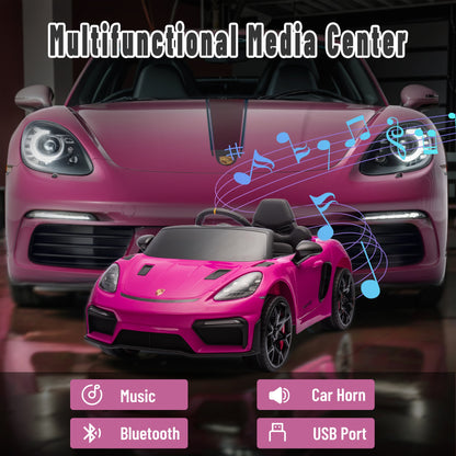 iYofe 12V Porsche 718 Spyder Electric Ride-On Car