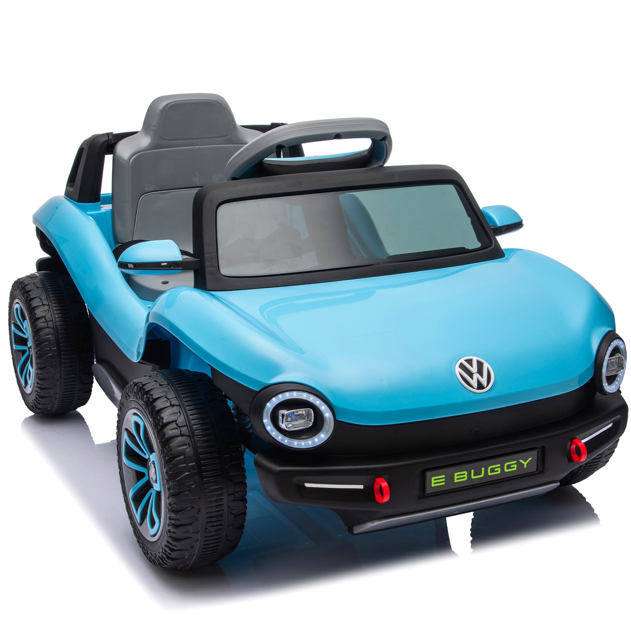 Volkswagen Beetle 12V Kids Ride On Car with Remote Control, Powered Electric Car for Kids, Ride On Toy with 4 Wheel Suspension, Bluetooth Music, LED Headlights, Cars for Kids Ages 3–5, Blue