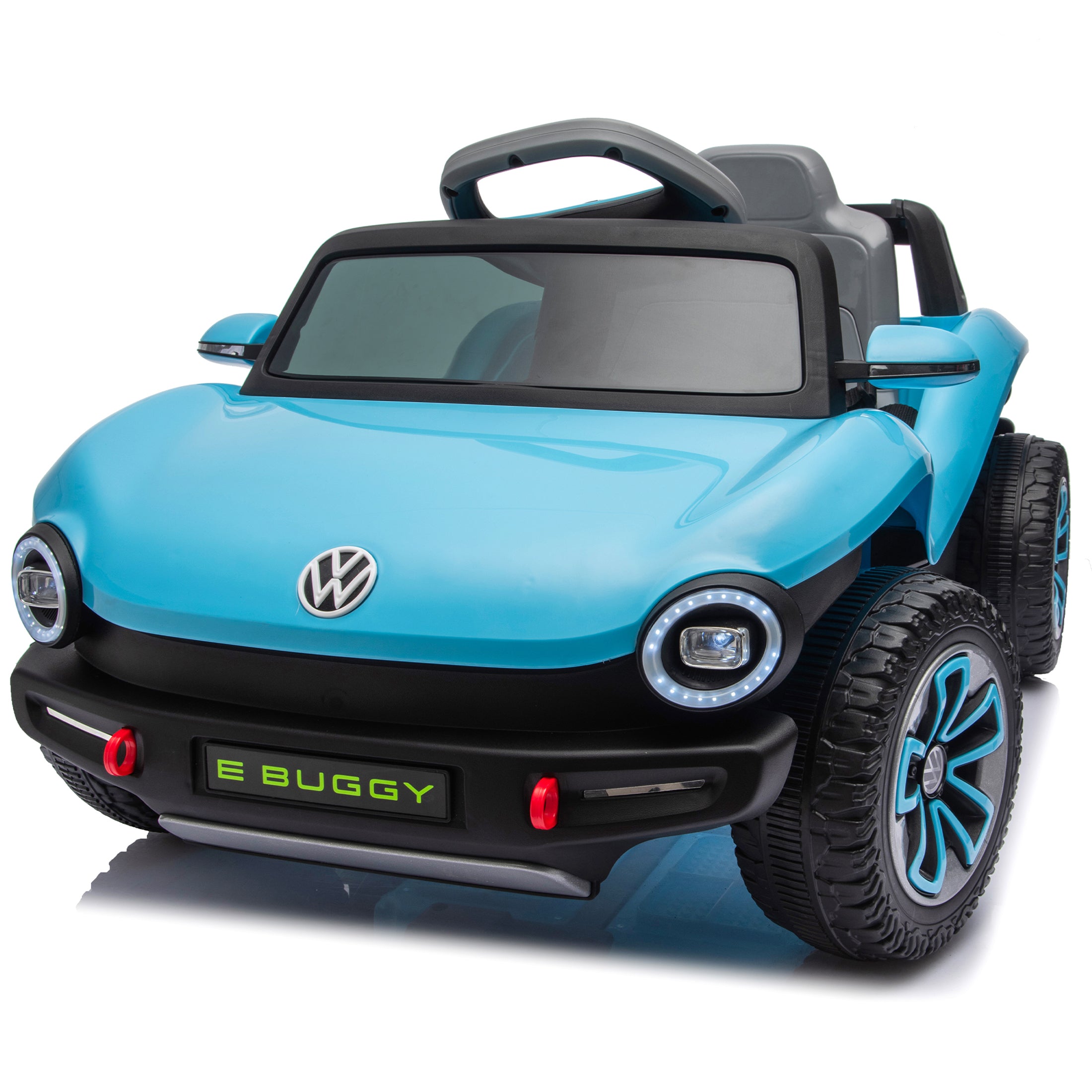 Volkswagen Beetle 12V Kids Ride On Car with Remote Control, Powered Electric Car for Kids, Ride On Toy with 4 Wheel Suspension, Bluetooth Music, LED Headlights, Cars for Kids Ages 3–5, Blue