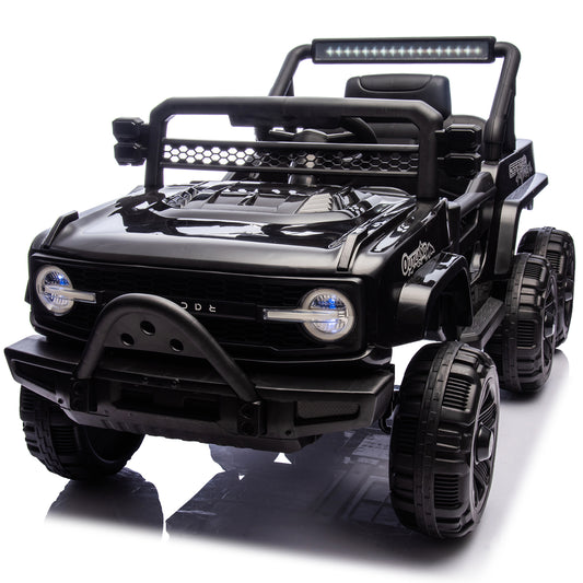 Ride on Car with Remote Control, 12V Ride on Toy with Bluetooth/USB/MP3/Microphone Ports, Electric Truck Car for Kids Toddler, 6 Wheelers Vehicle for Boys Girls 3-5