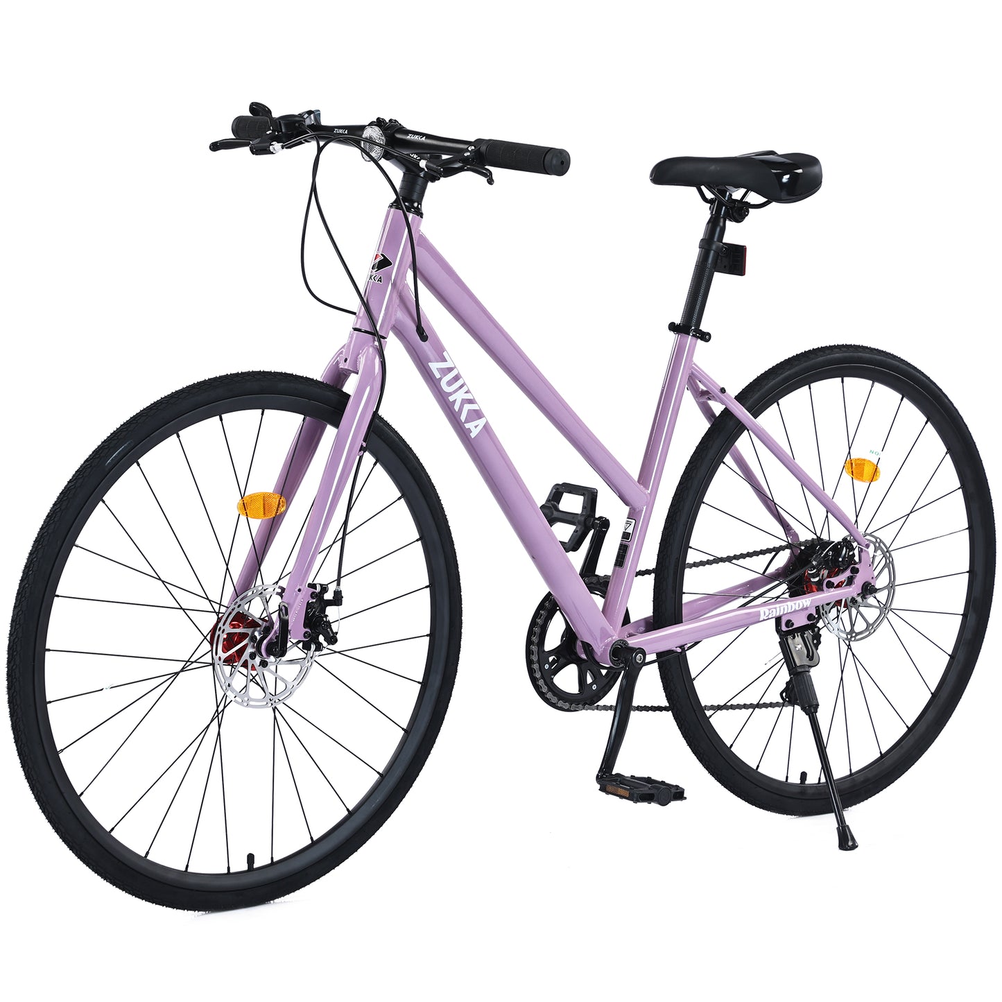 Hybrid Bike 700C for Men and Women, Shimano 7 Speed Road Bike for Adults, City Bicycle with Disc Brake, 85% Pre-assembled