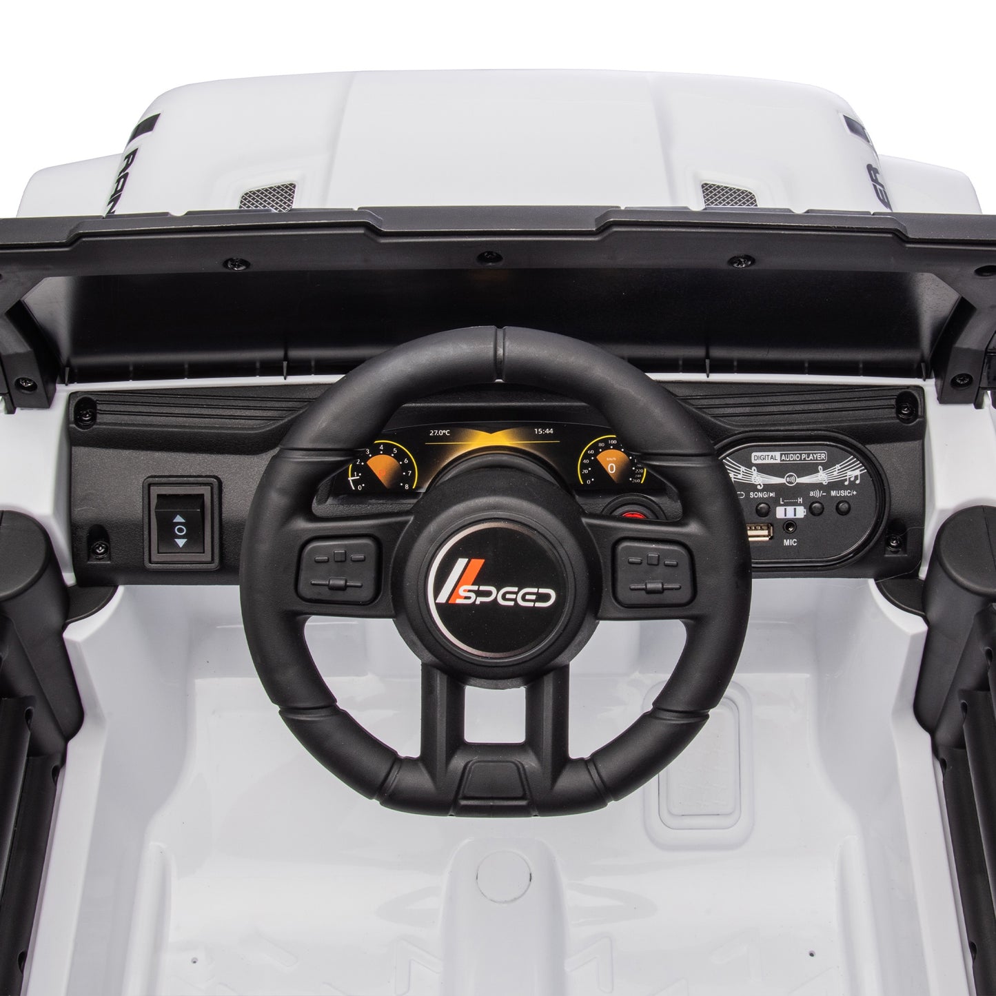 iYofe 12V Ride on Toys for Kids, Powered Ride on Cars with Remote Control, Bluetooth Music, USB/MP3 Port, LED Light, 4 Wheel Suspension, Kids Electric Cars for Boys Girls Ages 2-5 Gifts, White