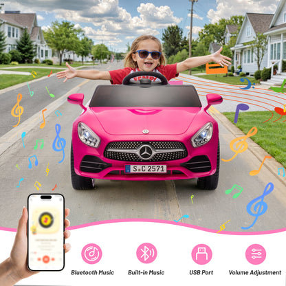 Ford Mustang Shelby 12V Ride On Car with Remote Control, Electric Car for Kids Toddler Electric Vehicle with Bluetooth, Radio, Music, USB Port, LED Lights, Battery Powered Ride on Toys for Kids, Blue