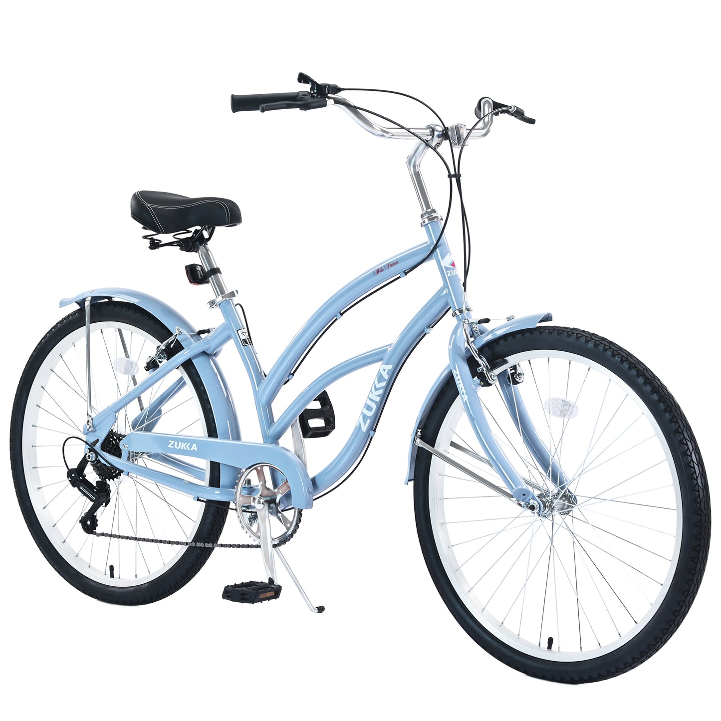 iYofe 26 inch Beach Cruiser Bike for Women Shimano 7 Speed Womens Bike, 85% Assembled, Womens Bike