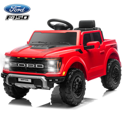 iYofe Ford Ride on Cars, 12V Ford F150 Raptor Powered Ride on Toys with Remote Control, Electric Car for Kids with Bluetooth/FM/Trunk, 4 Wheelers Truck for Toddlers Boys Girls Ages 3-6