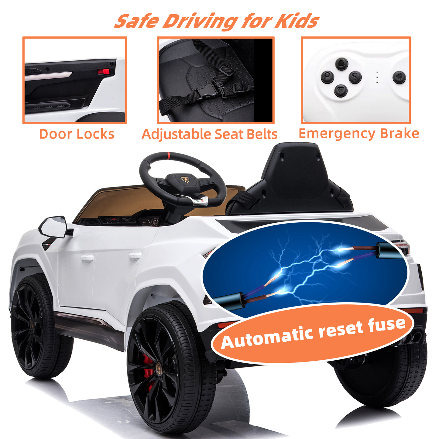 Licensed KTM X-Bow GTX 12V Battery Powered Kids Ride on Car with 2.4G Remote Control, Electric Vehicles for Kids 3-6 Years Old, Three Speed, Power Display, USB, MP3, Bluetooth, LED light