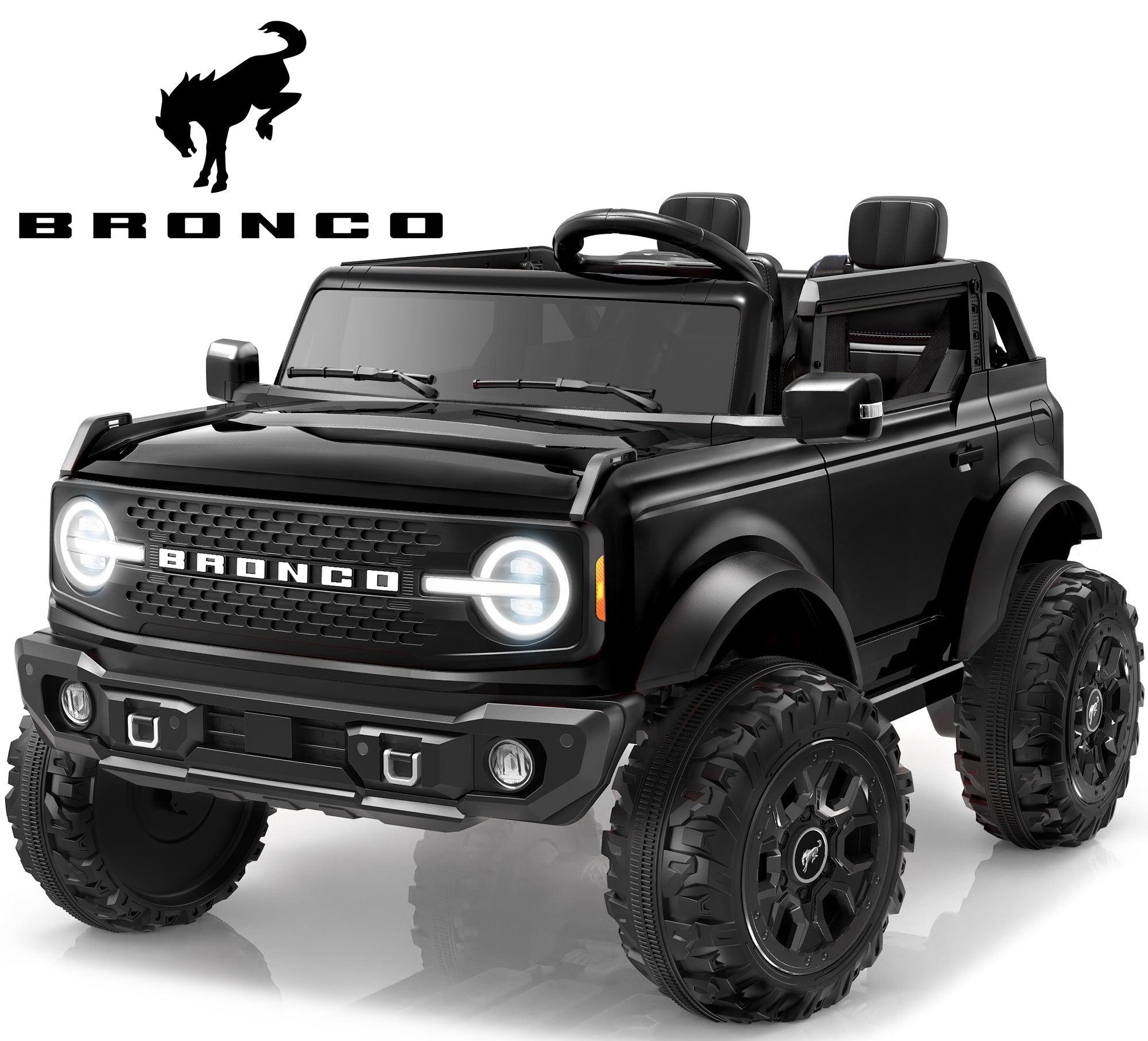 iYofe Ford Bronco Base 24V 2 Seater Ride On Car for Big Kids, Powered Ride On Toy with Parent Remote Control, Bluetooth Music, 4-Wheel Suspension, 3 Speeds, 24V Ride On for Kids Ages 3-8