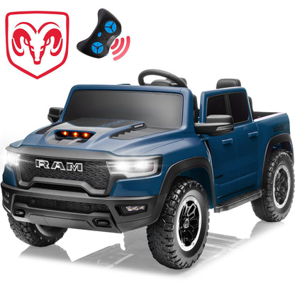 iYofe Ram 24V Ride on Car 2 Seater, Ram 1500 RHO Battery Powered Electric Car Truck with 4 Wheels, Ride on Toy with Remote Control for Big Kids Toddlers 3-8 Boys Girls, Bluetooth & Trunk