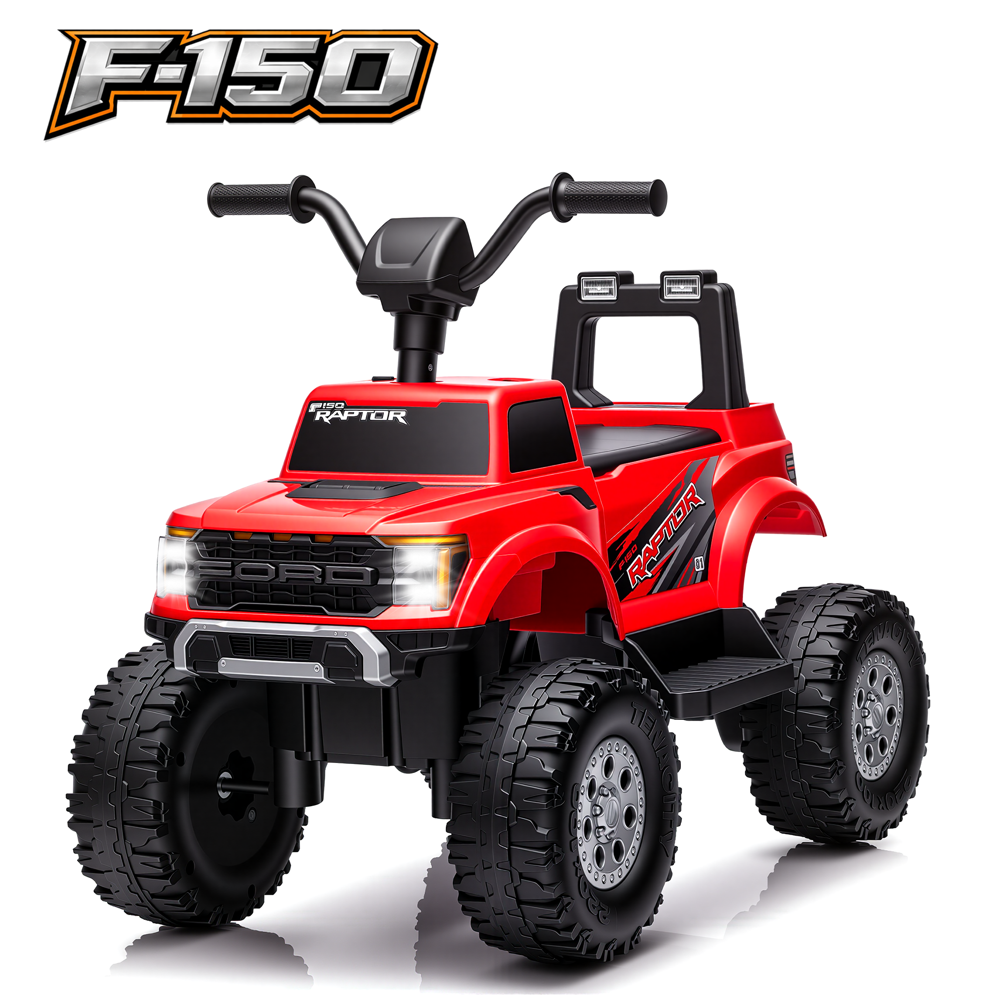 iYofe 12V Ford F-150 Kids ATV Ride on, Battery Powered Ride on Toy w/LED Lights, 4 Wheelers for Kids Toddlers