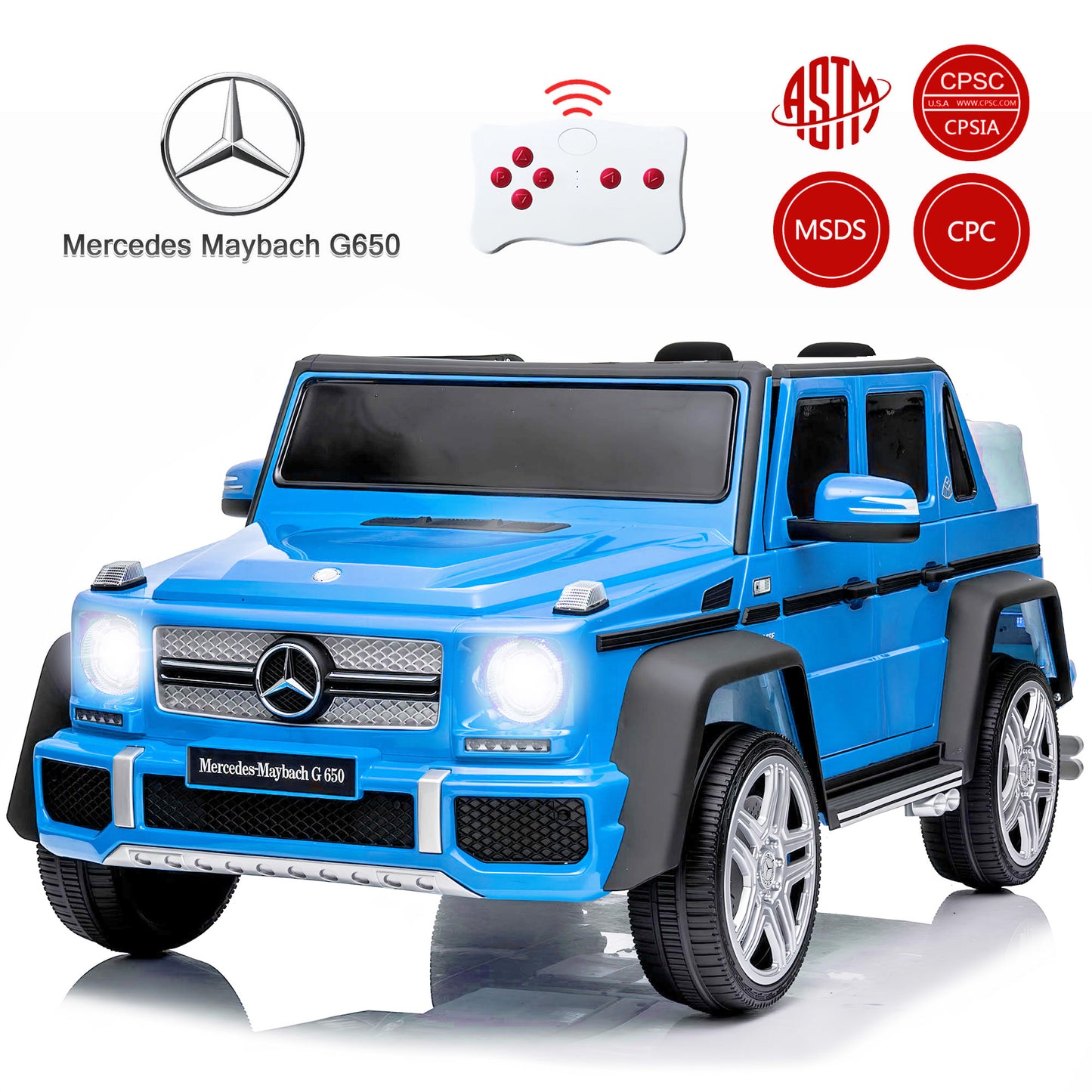 24V Ride on Car for Kids with 2.4G Remote Control Mercedes Benz Ride on Car Toy for Boys and Girls 3-6 Years Old, Electric Vehicle, Bluetooth, LED Light