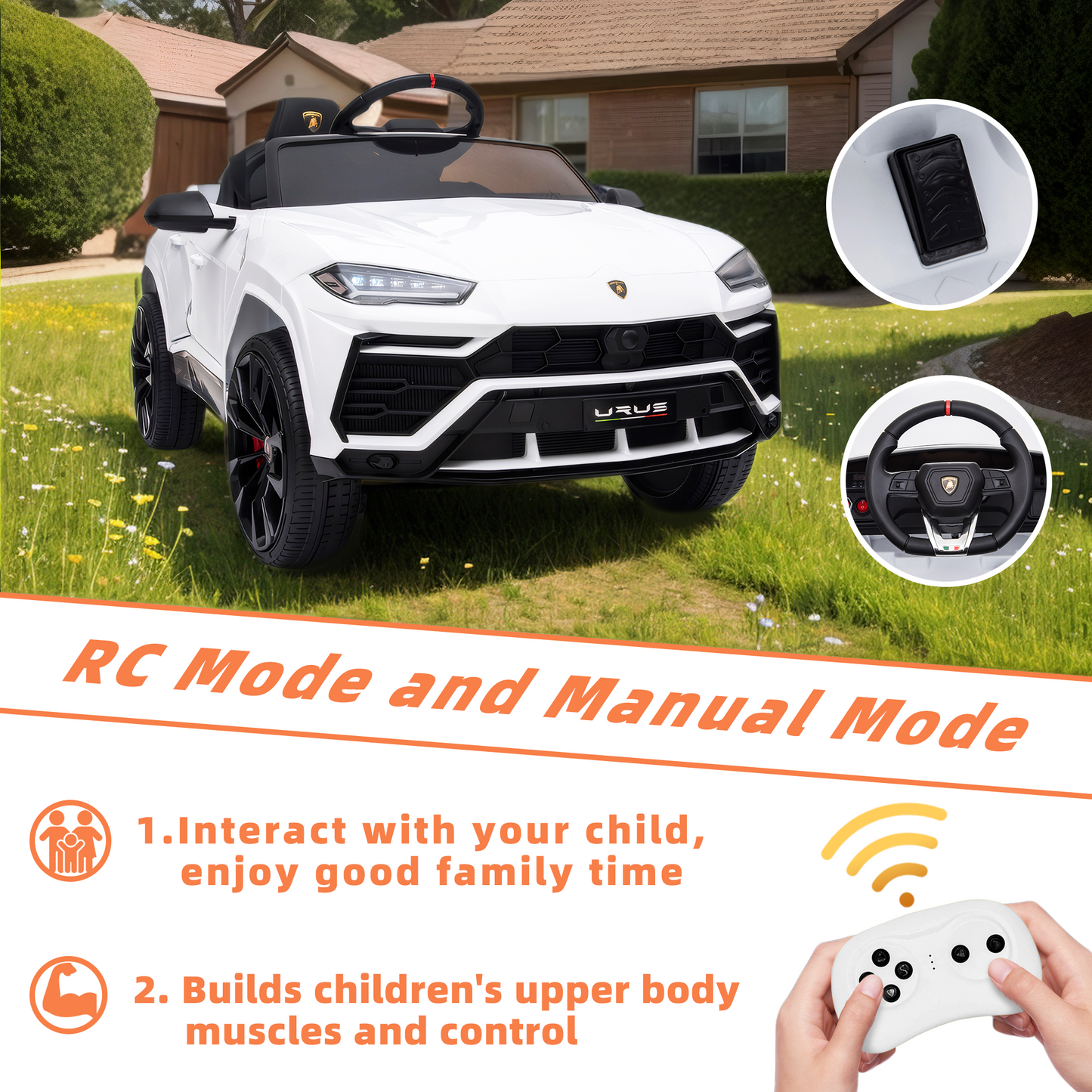 Licensed KTM X-Bow GTX 12V Battery Powered Kids Ride on Car with 2.4G Remote Control, Electric Vehicles for Kids 3-6 Years Old, Three Speed, Power Display, USB, MP3, Bluetooth, LED light