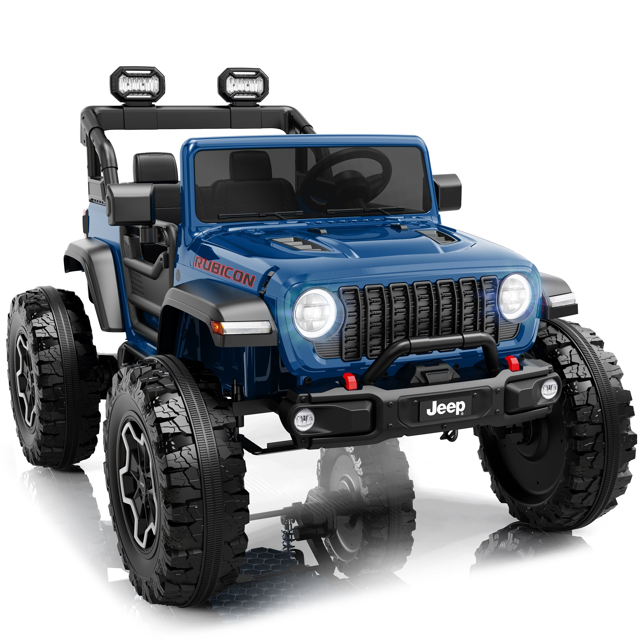 iYofe Jeep Wrangler Rubicon 24V 2 Seater Truck Powered Ride on with Remote Control&Bluetooth