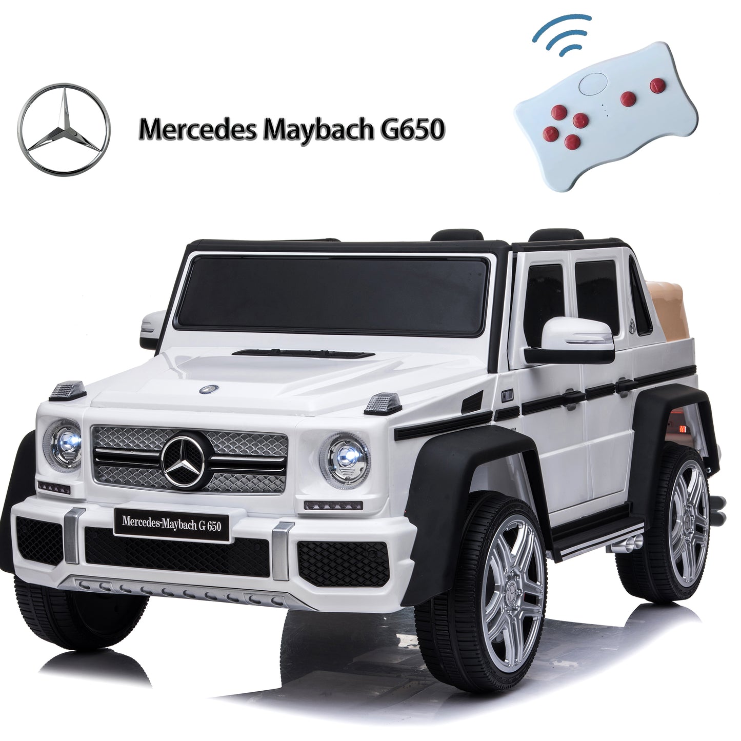 12V Ride on Car for Kids with 2.4G Remote Control Mercedes Maybach Electric Vehicle for 3-6 Years Old Girls and Boys Ride on Toy, Bluetooth, LED Light