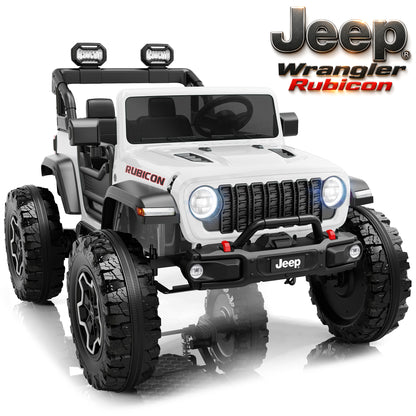 iYofe Jeep Wrangler Rubicon 24V 2 Seater Truck Powered Ride on with Remote Control&Bluetooth