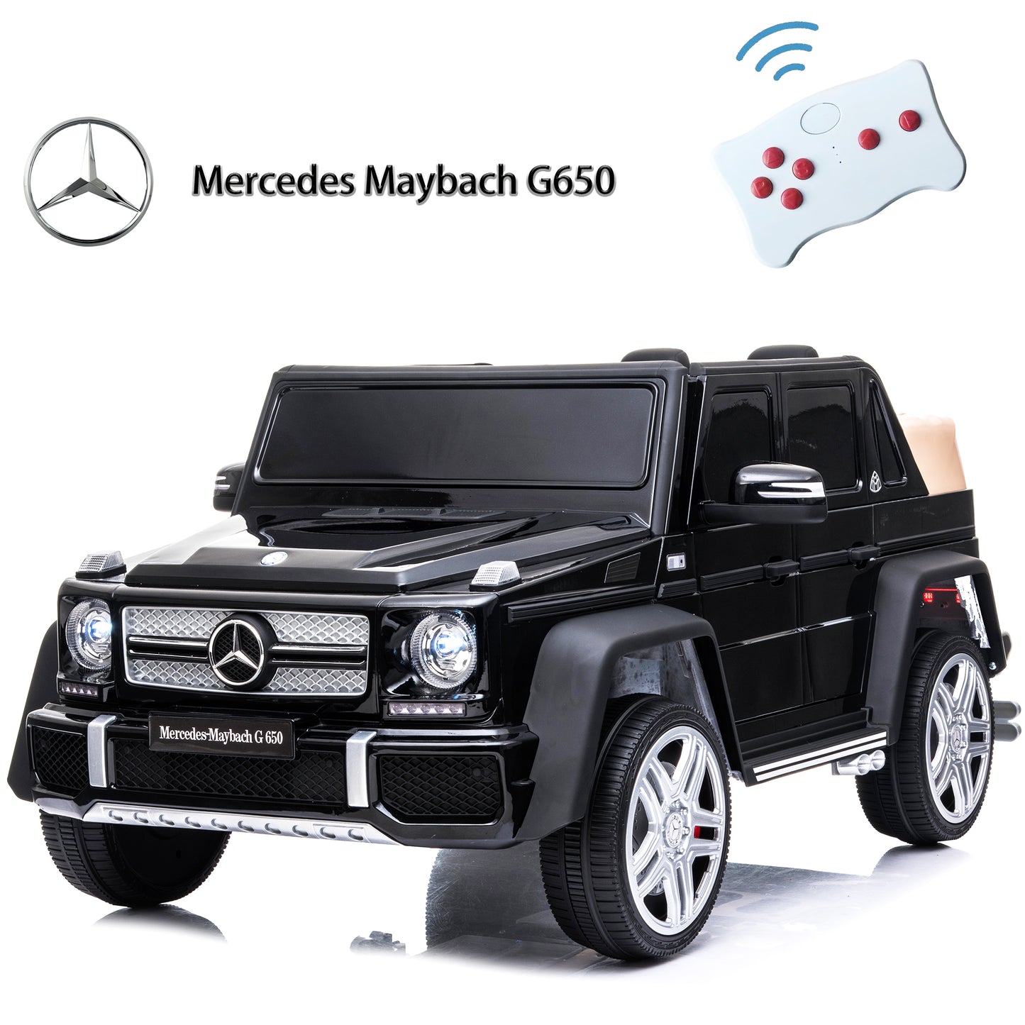 12V Ride on Car for Kids with 2.4G Remote Control Mercedes Maybach Electric Vehicle for 3-6 Years Old Girls and Boys Ride on Toy, Bluetooth, LED Light