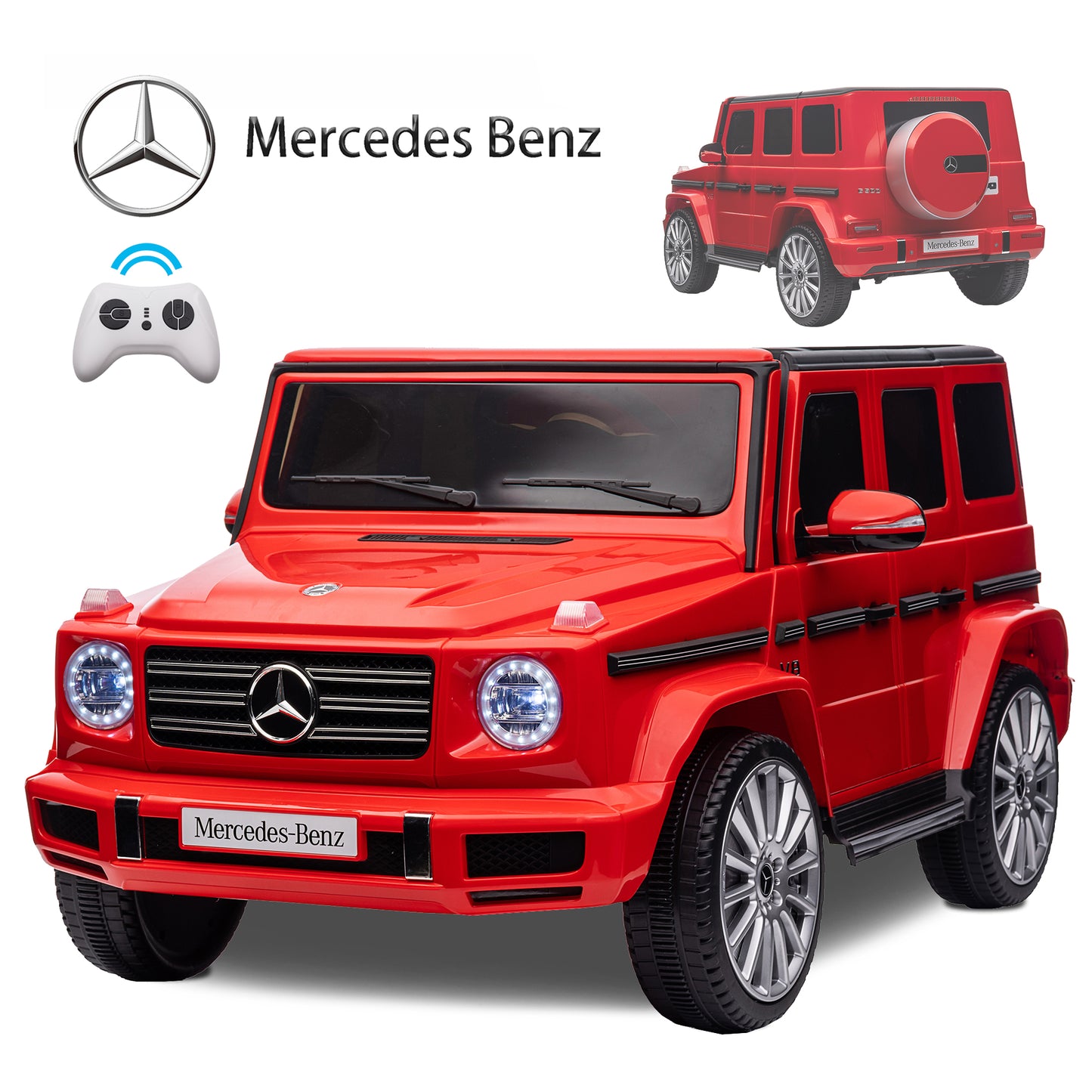 24V Ride on Car for Kids with 2.4G Remote Control Mercedes Benz Ride on Car Toy for Boys and Girls 3-6 Years Old, Electric Vehicle, Bluetooth, LED Light