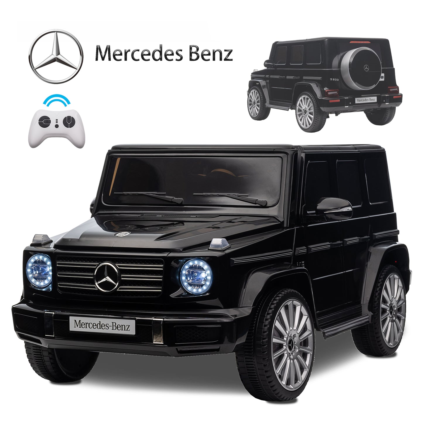 24V Ride on Car for Kids with 2.4G Remote Control Mercedes Benz Ride on Car Toy for Boys and Girls 3-6 Years Old, Electric Vehicle, Bluetooth, LED Light