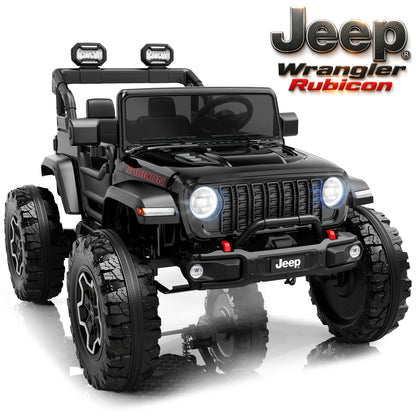 iYofe Jeep Wrangler Rubicon 24V 2 Seater Truck Powered Ride on with Remote Control&Bluetooth