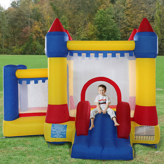 iYofe Kids Bounce House, Inflatable Bounce House, Bouncy Jumping House with Slide, Carrying Bag, Toddlers Kids Castle Bouncy Houses for Outdoor Indoor Party, 3-10 Years Old Outdoor Toys