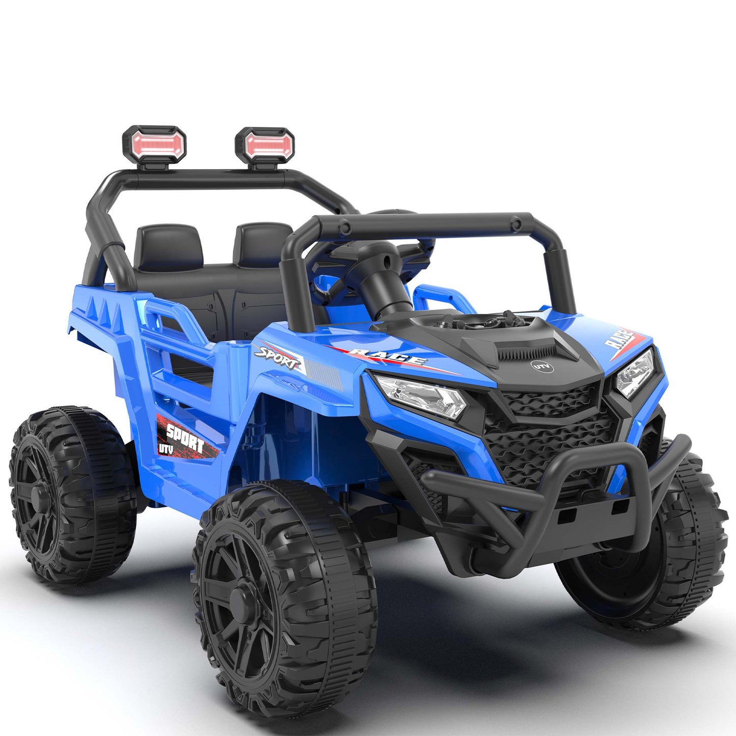 iYofe 12V Powered Ride on Car UTV, Kids Ride on Toys for Toddlers Ages 3-5, Ride on Vehicles with Remote Control, Bluetooth, Music, 4 Wheels Suspension, Electric Cars for Kids Boys Girls, Blue