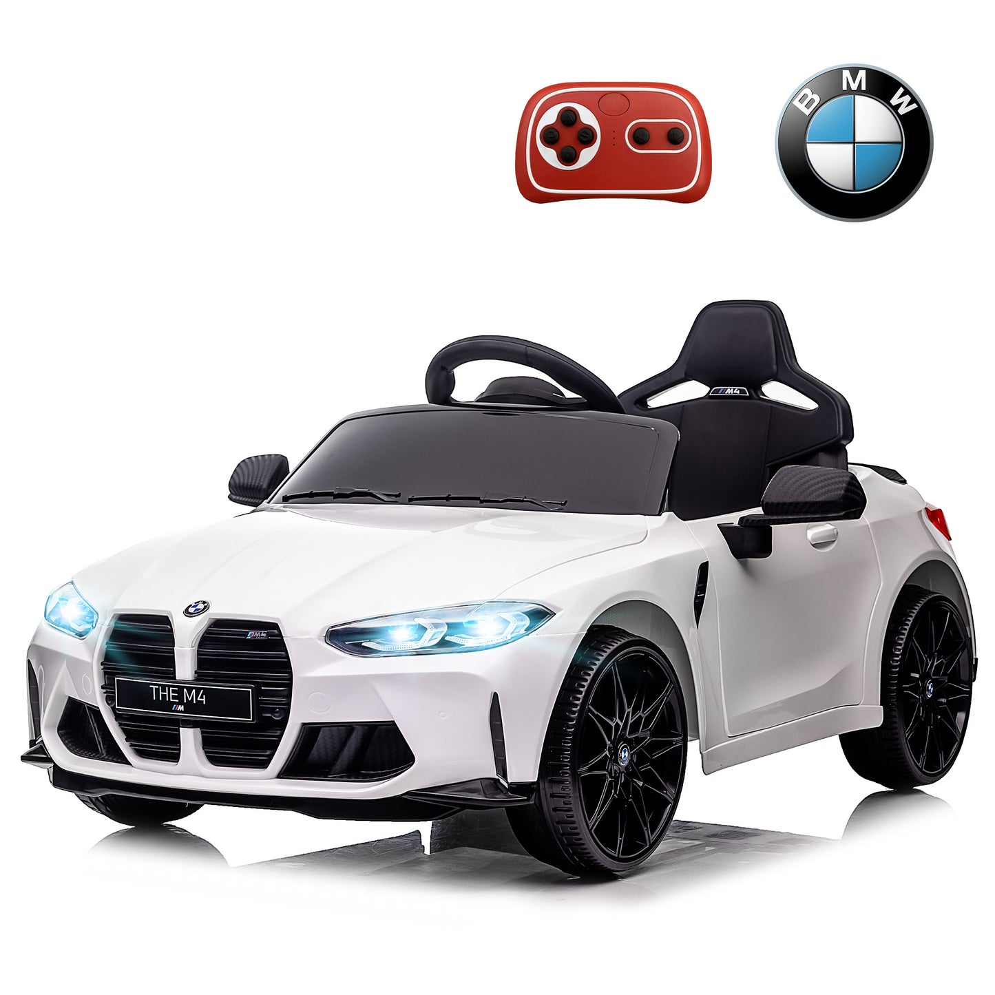 BMW 12V Ride on Car with Remote Control Ride on Toy for Boys and Girls 3-6 Years Old Powered Kids Electric Vehicle, Bluetooth