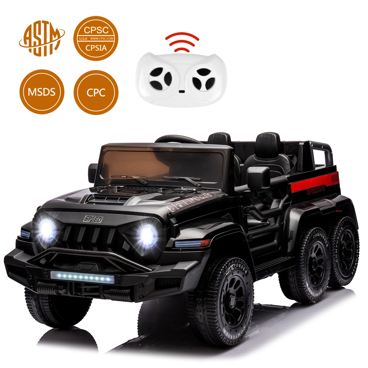 24V 2 Seats Ride on Car with Remote Control Ride on Toy for Boys and Girls 3-6 Years Old Electric Vehicle for Kids, Bluetooth, Swing Mode