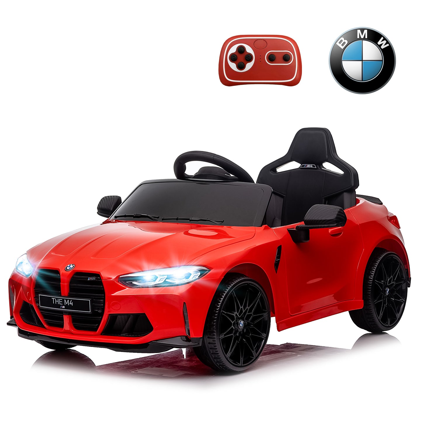 BMW 12V Ride on Car with Remote Control Ride on Toy for Boys and Girls 3-6 Years Old Powered Kids Electric Vehicle, Bluetooth