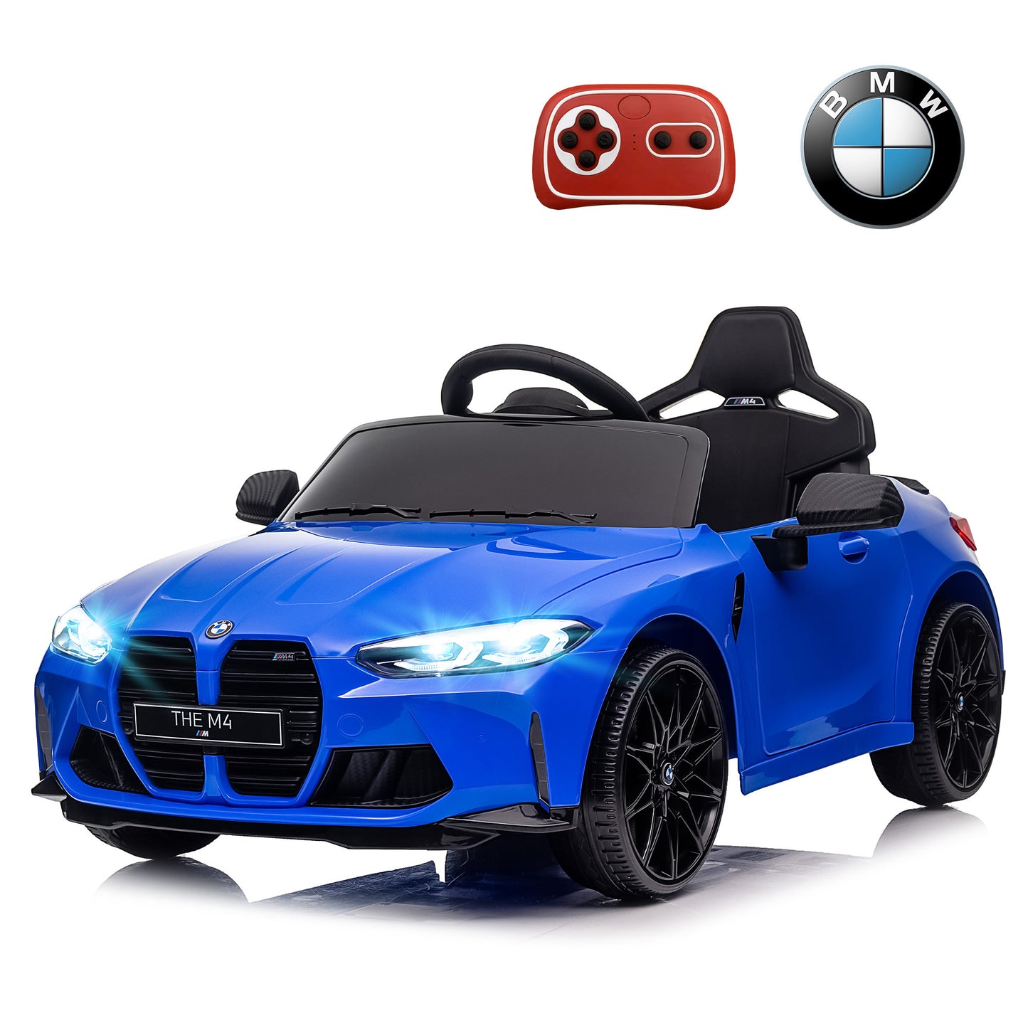 BMW 12V Ride on Car with Remote Control Ride on Toy for Boys and Girls 3-6 Years Old Powered Kids Electric Vehicle, Bluetooth