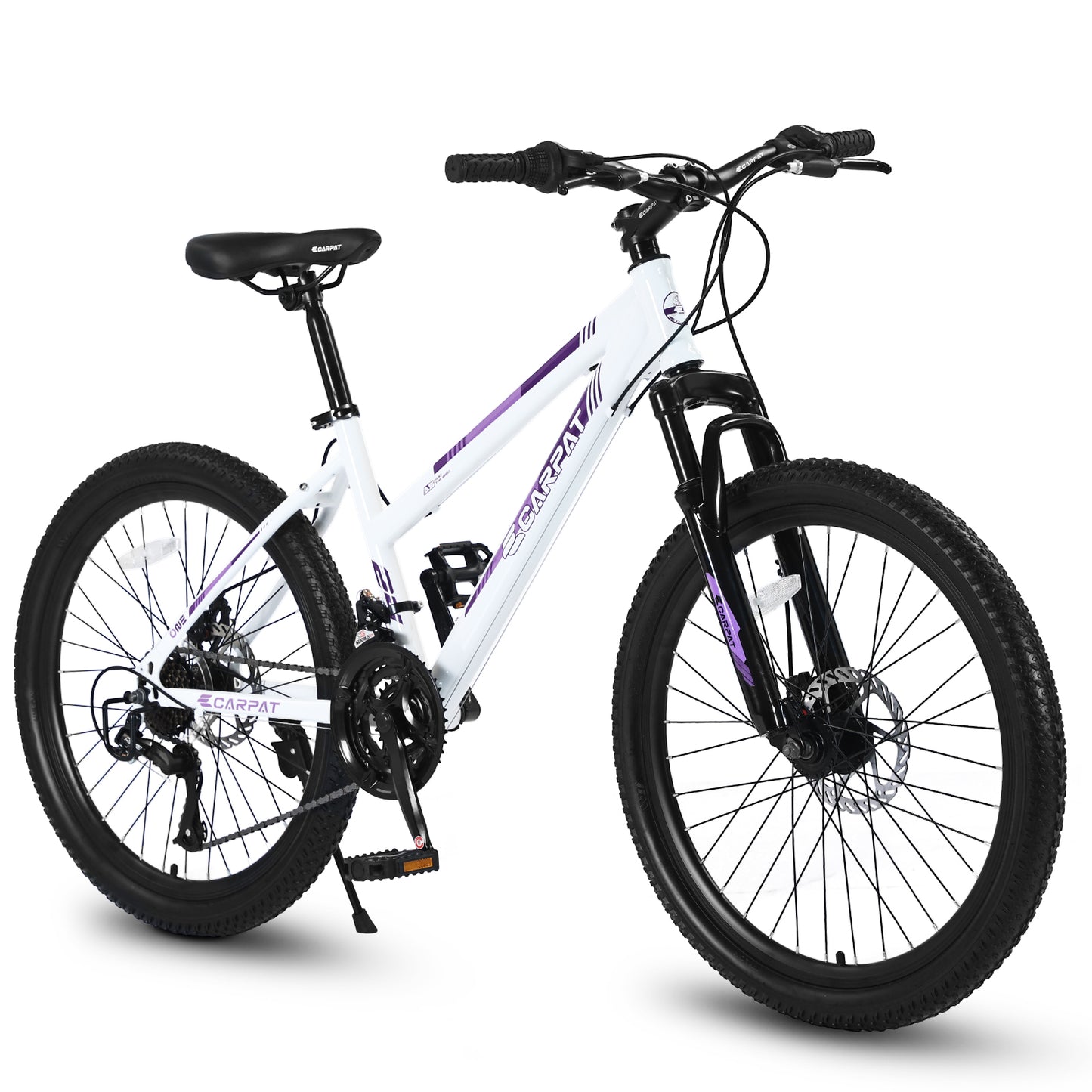 iYofe 24/26 inch Mountain Bike for Teenagers and Girls, Shimano 21 Speed Mountain Bicycle with Dual Disc Brakes, Front Suspension, 86% Assembled