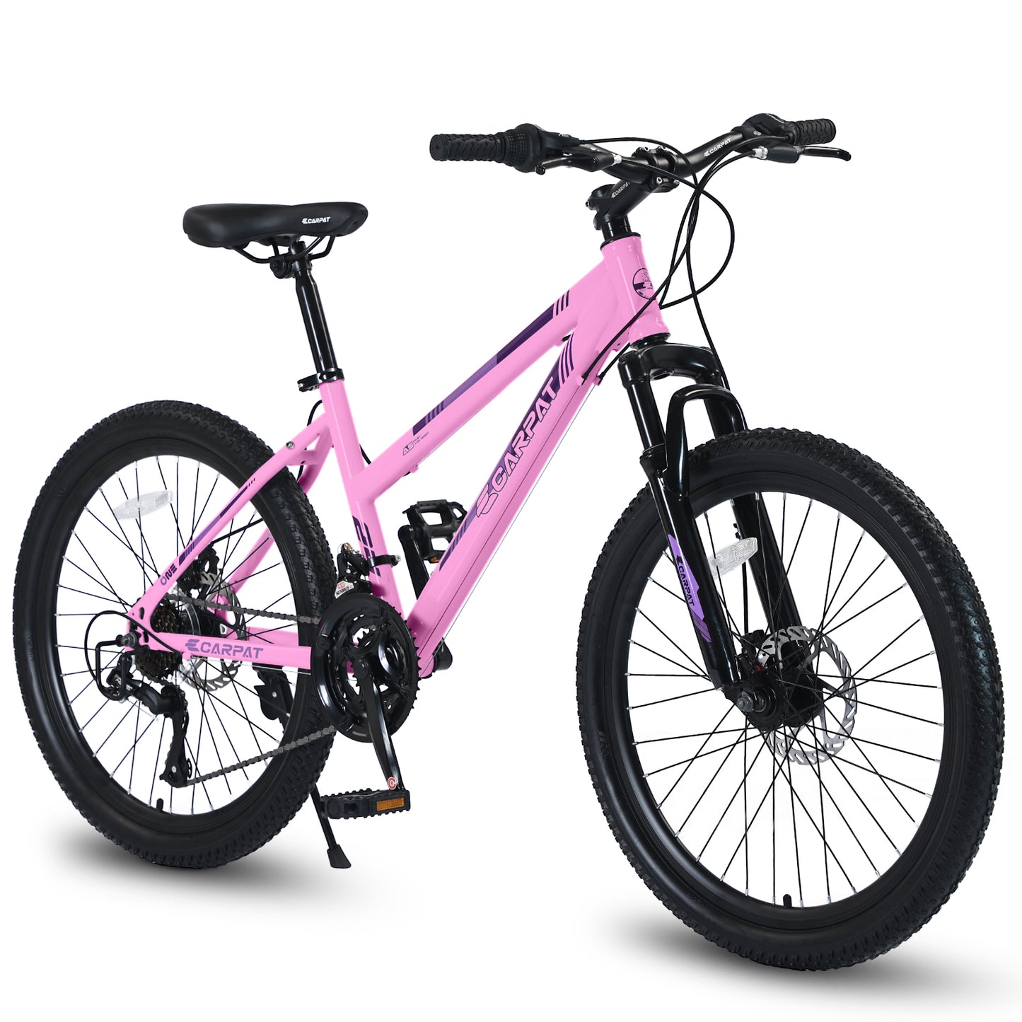 iYofe 24/26 inch Mountain Bike for Teenagers and Girls, Shimano 21 Speed Mountain Bicycle with Dual Disc Brakes, Front Suspension, 86% Assembled