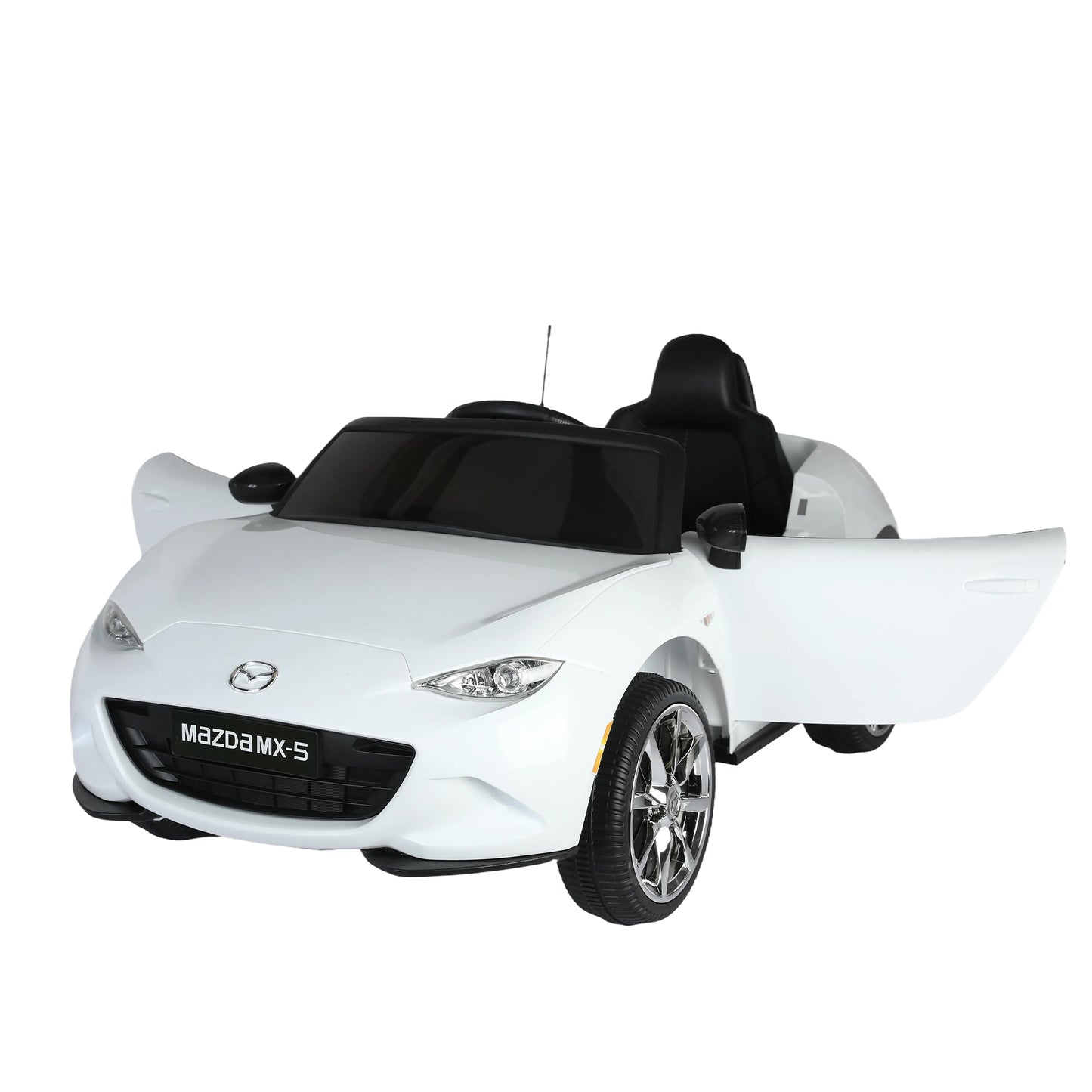 Licensed MAZDA MX-5 RF 12V Kids Ride on Car with 2.4G Parent Remote Control, Electric Ride on Toy for Kids 3-6 Years Old, USB, MP3, Bluetooth, LED light, Rocking car mode