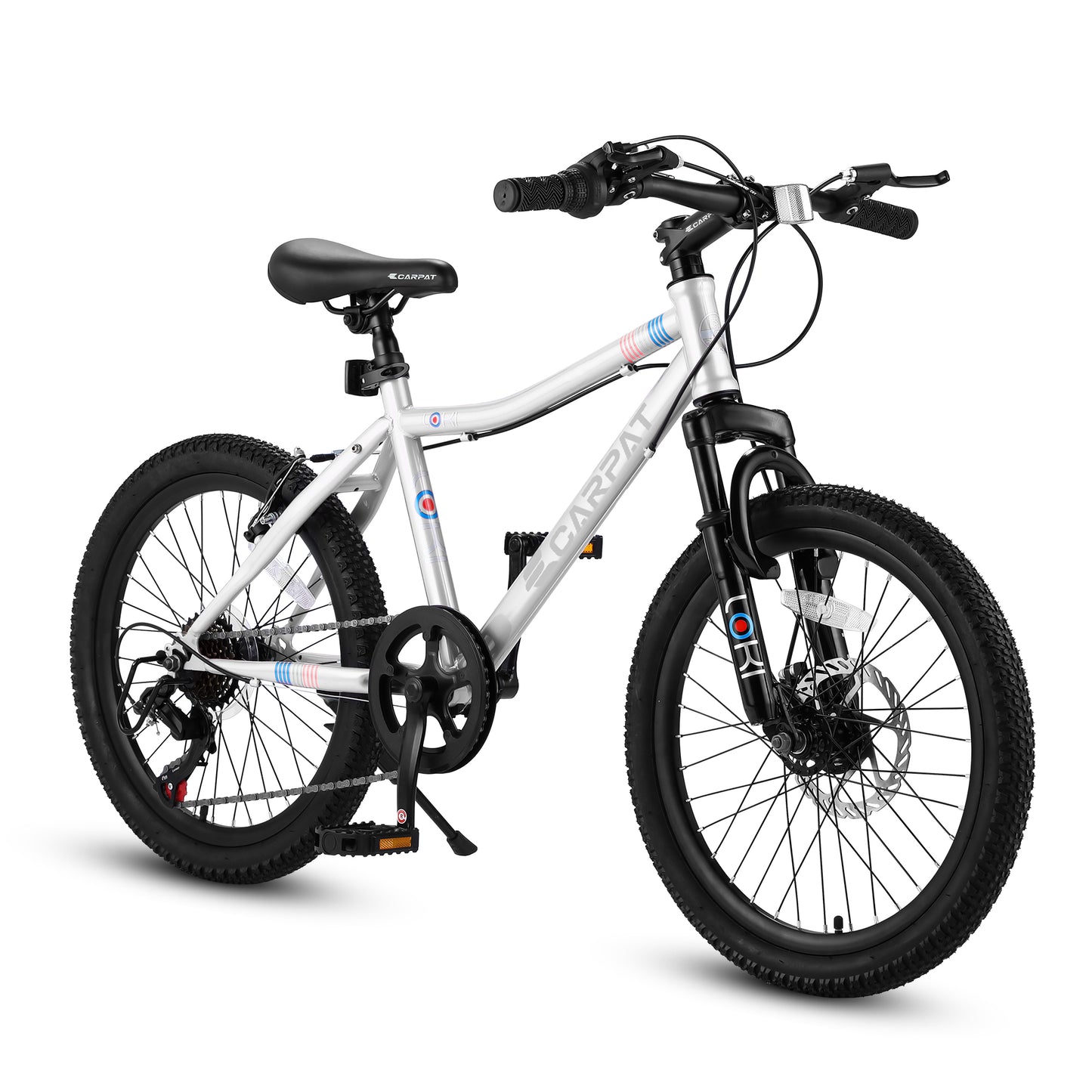 iYofe 20 Inch Kids Mountain Bike for Boys and Girls Shimano 7 Speed Mountain Bicycle with 2.1in All Terrain Tires, Front Suspension, Dual Handbrakes, 86% Assembled