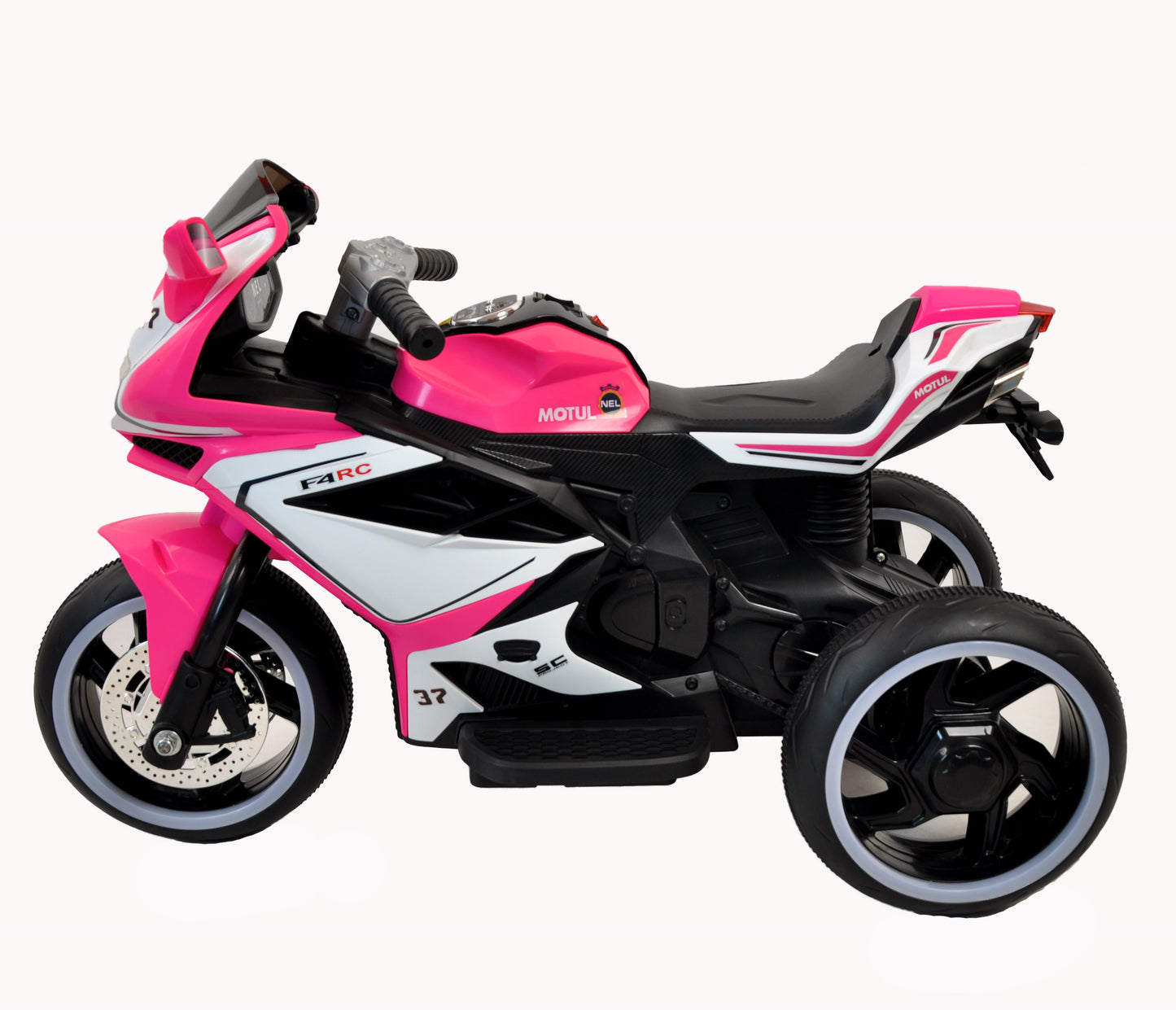 Tamco 6V Kids Ride on Cars, Battery Power Ride on Toy with Music Play, Bluetooth, LED Light, 3 Wheels Electric Motorcycle for Boys & Girls 3-4 Yrs, Pink