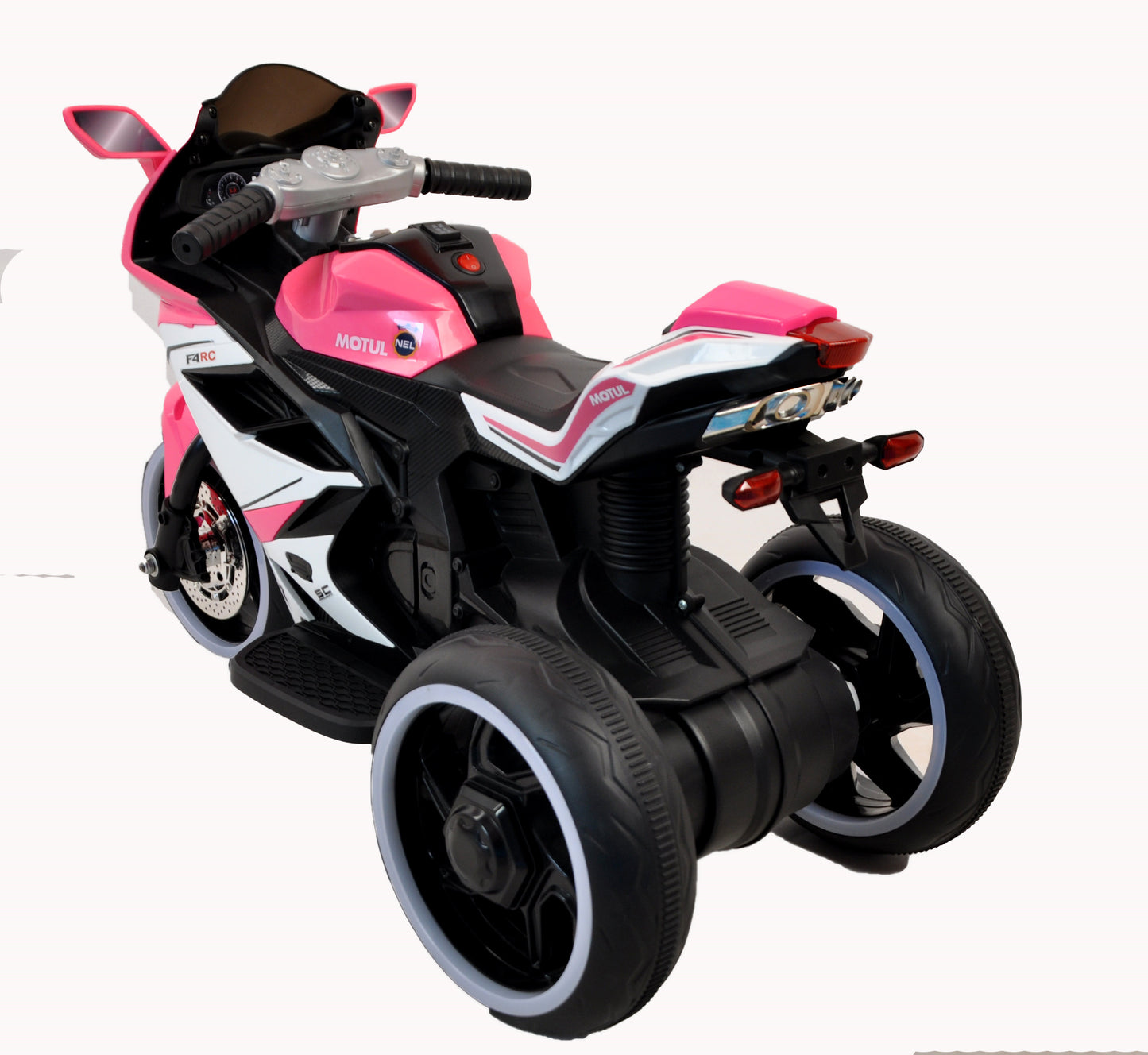 Tamco 6V Kids Ride on Cars, Battery Power Ride on Toy with Music Play, Bluetooth, LED Light, 3 Wheels Electric Motorcycle for Boys & Girls 3-4 Yrs, Pink