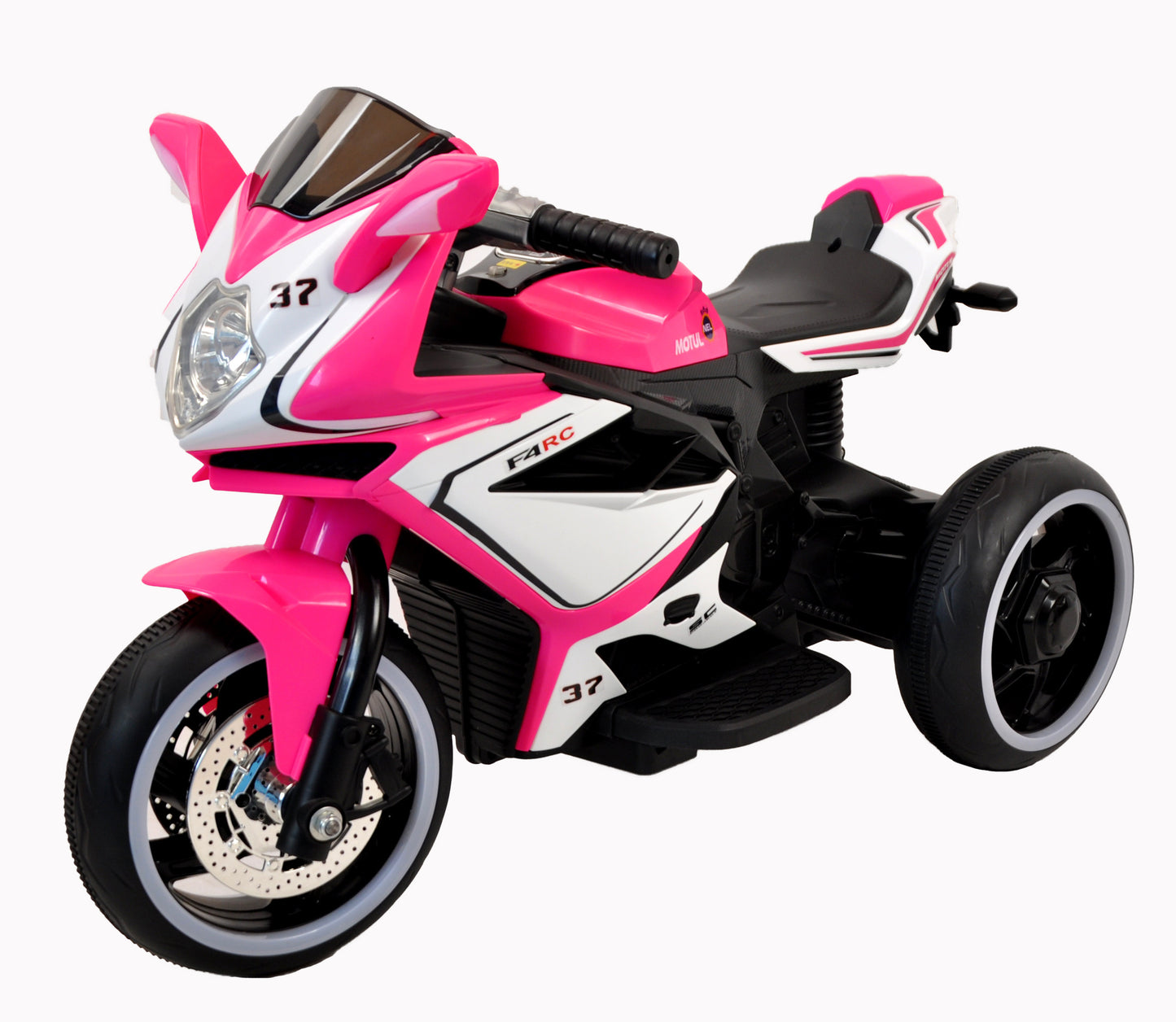 Tamco 6V Kids Ride on Cars, Battery Power Ride on Toy with Music Play, Bluetooth, LED Light, 3 Wheels Electric Motorcycle for Boys & Girls 3-4 Yrs, Pink