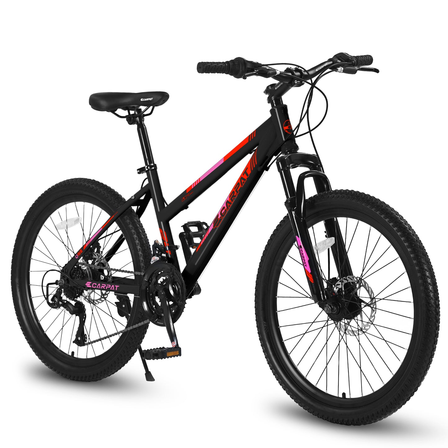 iYofe 24/26 inch Mountain Bike for Teenagers and Girls, Shimano 21 Speed Mountain Bicycle with Dual Disc Brakes, Front Suspension, 86% Assembled