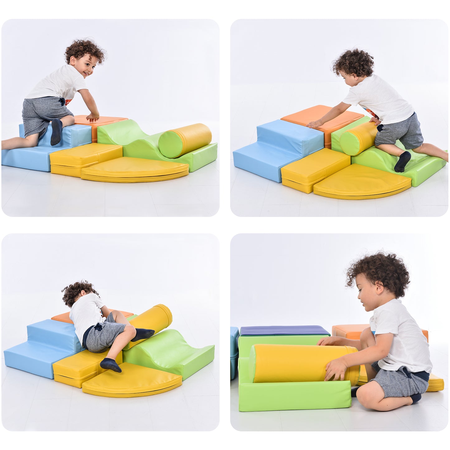 iYofe Foam Climbing Blocks for Toddler Foam Climbing Set 6Pcs Kids Climb Soft Activity Playset Play Equipment Toys Indoor