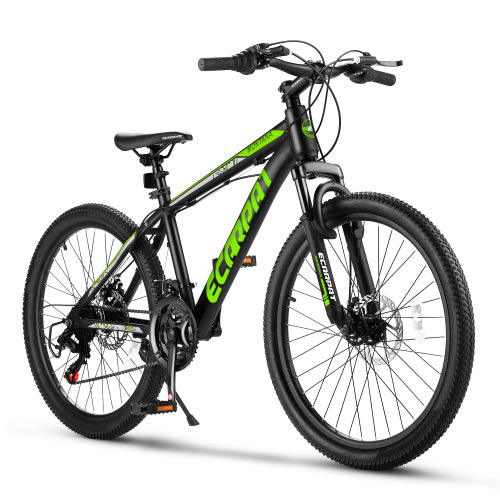 iYofe Mens Womens Mountain Bike 24", Shimano 21 Speed Mountain Bikes Cycle with Mechanical Disc Brakes, Lightweight Bicycle with Aluminium Frame
